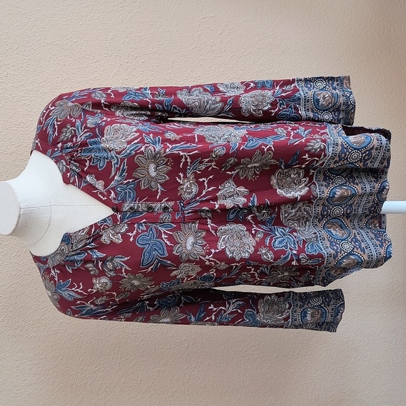 Lucky Brand 3/4 Sleeve Top Size M - Picture 1 of 8